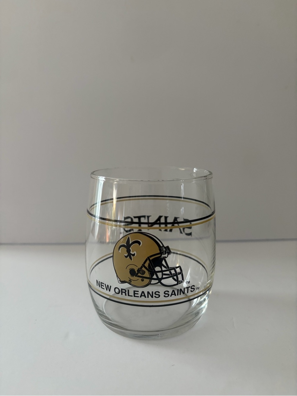 Vintage New Orleans saints  glass Tumbler Libbey NFL football barware retro